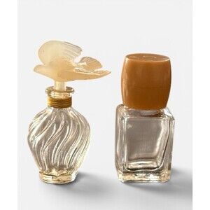 Vtg Lalique France Nina Ricci L' AIR DU TEMPS  Perfume Bottle And Cologne Bottle